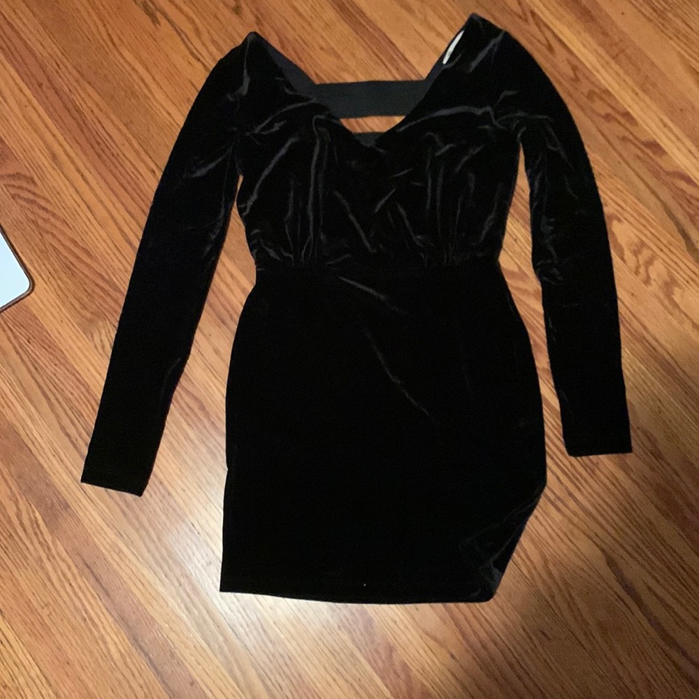 BCBG black velvet dress size xs